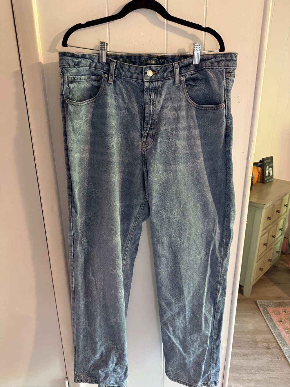 wild fable bow high rise straight jeans